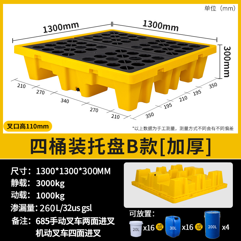 Picture of Laboratory Desktop Tray Hazardous Waste Anti-Leakage Tray Chemical Anti-Leakage Plastic Tray Oil Barrel Pad