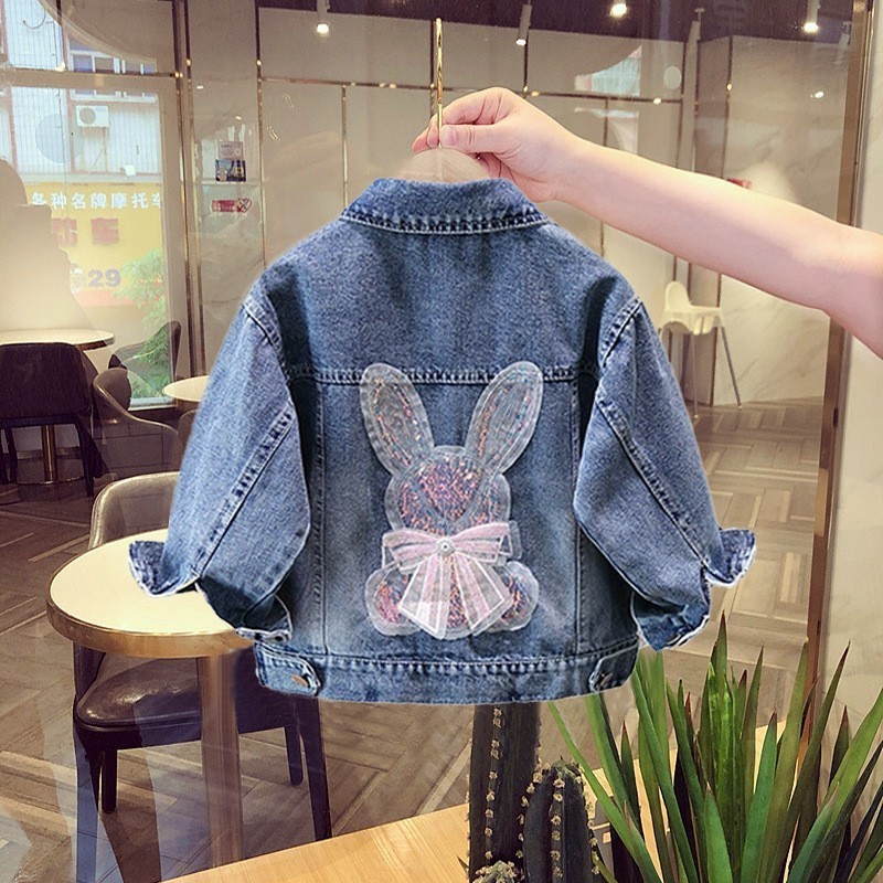 2025 New Fashionable Toddler Spring Clothing for Girls, Children's Clothing, Girls' Denim Jacket, Spring and Autumn Style