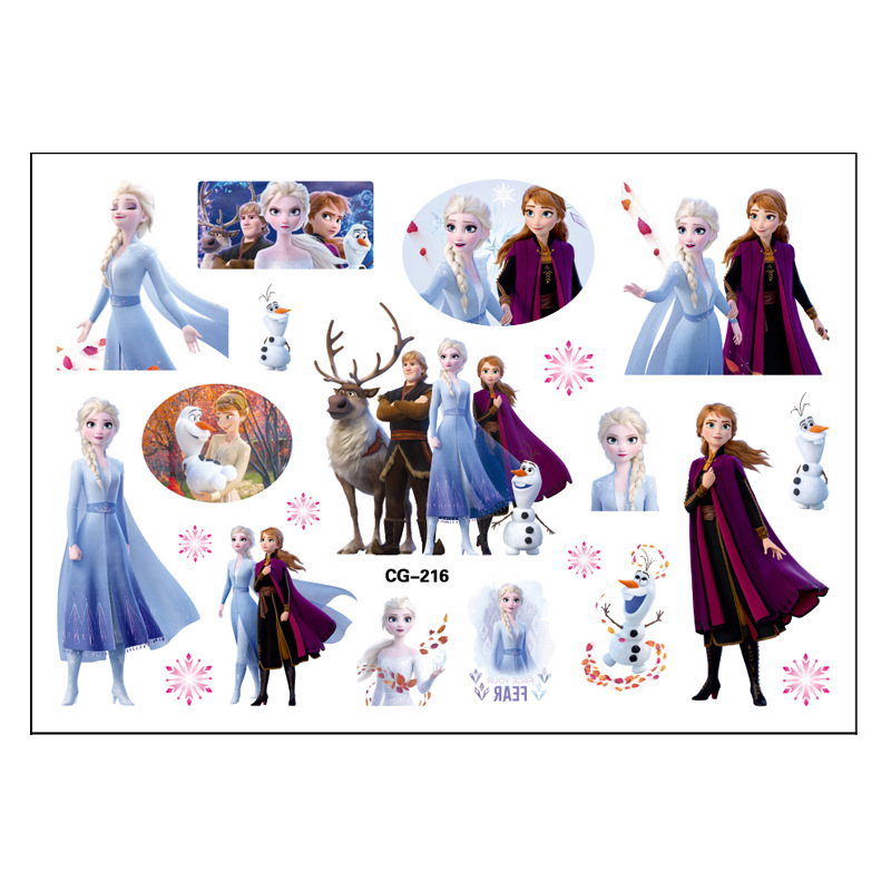 Picture of Frozen Aisha Princess Anna Xuebao Children Tattoo Sticker Birthday Party Tattoo Sticker Water Transfer Sticker