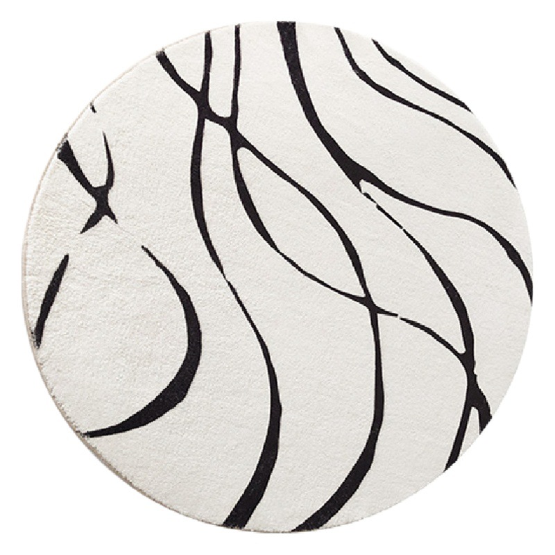 Cross-Border Scandinavian Ins Style Round Carpet Bedroom Bedside Living Room Carpet Hanging Basket Chair Mat Popular Round Floor Mat