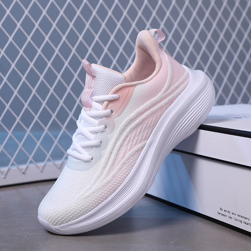 High School Entrance Examination Sports Shoes for Female Junior High School Students Ultra-Light Running Shoes Shock-Absorbing Student Sports Shoes for Girls Standing Long Jump Shoes