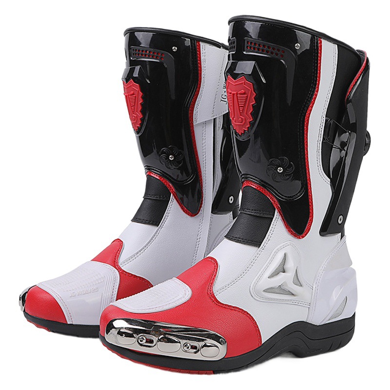 New Cycling Boots Motorcycle Off-Road Men's Commuter Riding Motorcycle Equipment Women's Track Swivel Buckle High-Top Motorcycle Boots