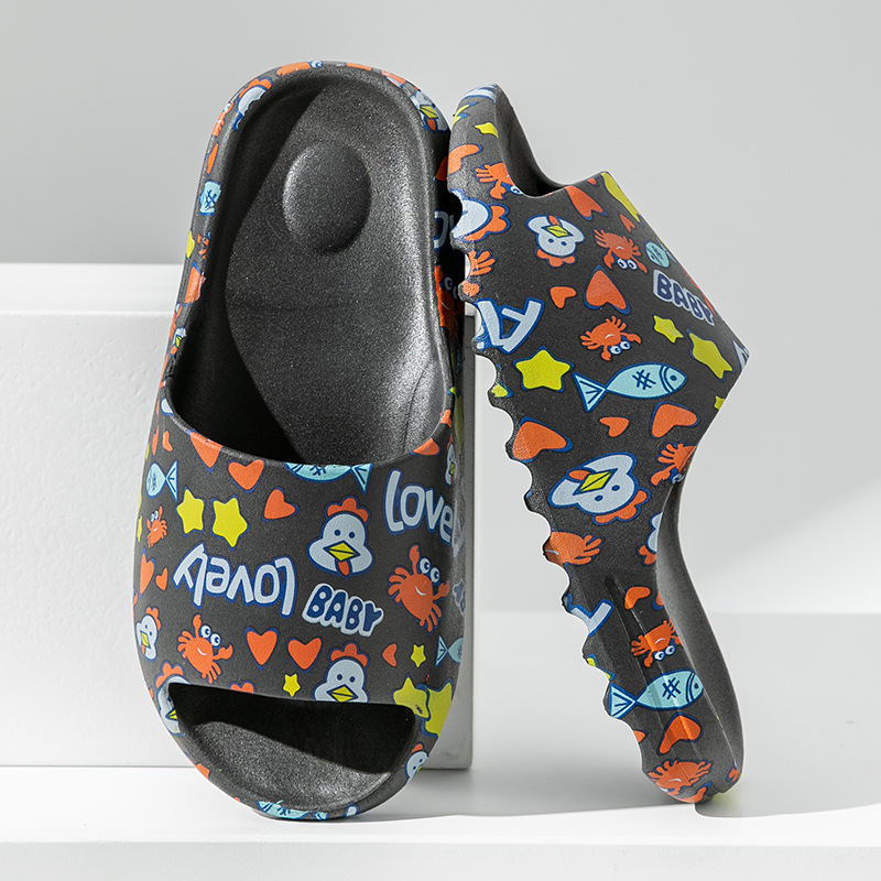 Picture of Coconut slippers summer street style graffiti slippers new home personality creative non-slip platform sandals for women