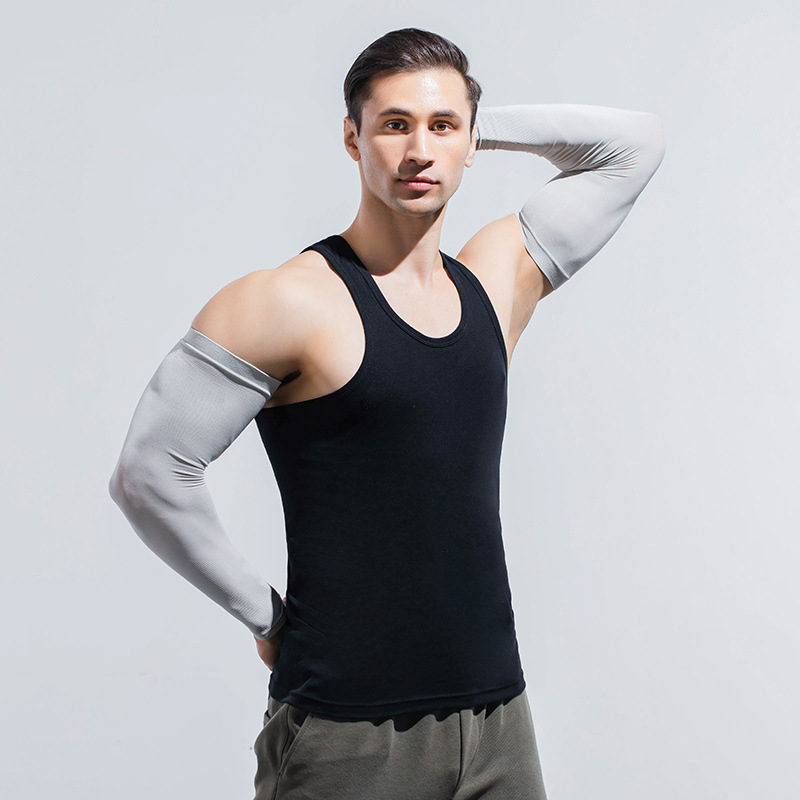 Picture of Sun Protection Sleeves for Men Plus Size Loose Arm Guards Plus Fat and Enlarged Ice Silk Sleeves Sun Protection Uv Protection Arm