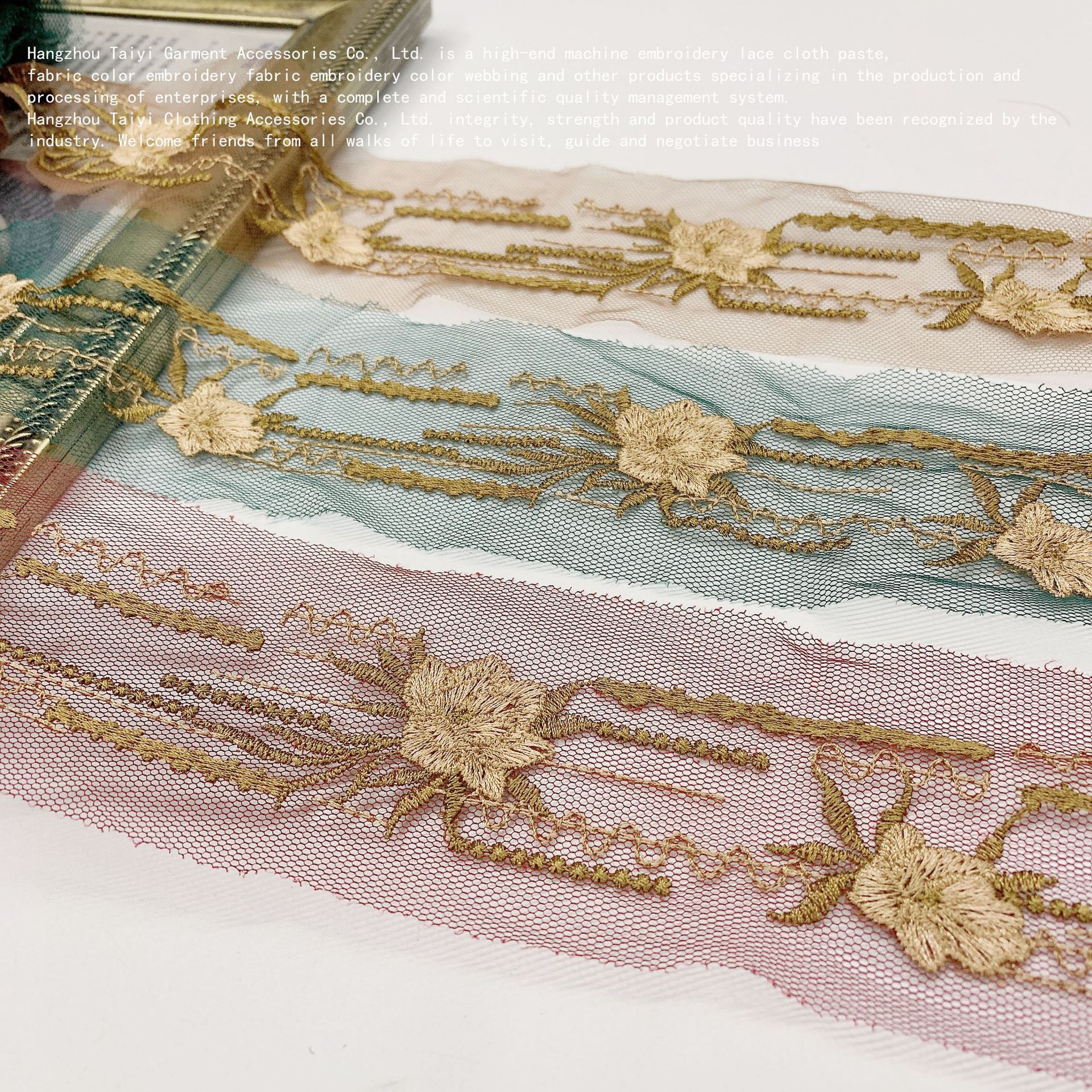 Offline Explosions Color Women's Embroidery Women's Mesh Lace Hanfu Dress Embroidery Quality Embroidery Barcode Lace