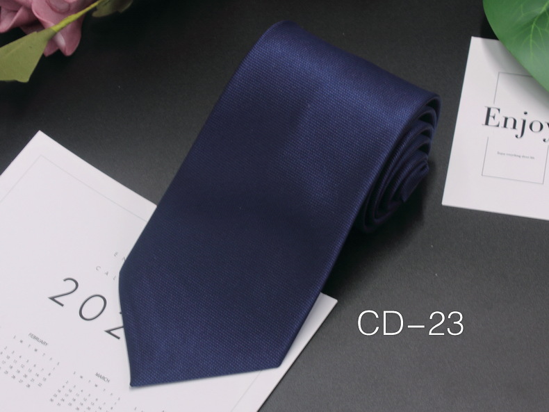 Picture of Manufacturer in stock men's business tie 8cm hand-punched professional formal wear interview striped tie men's Jacquard polyester silk