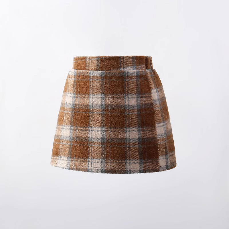 Picture of New Spring Autumn and Winter Girls Red Wool Skirt French High Waist Slimming Western Style All-match Children's A- line Skirt 6