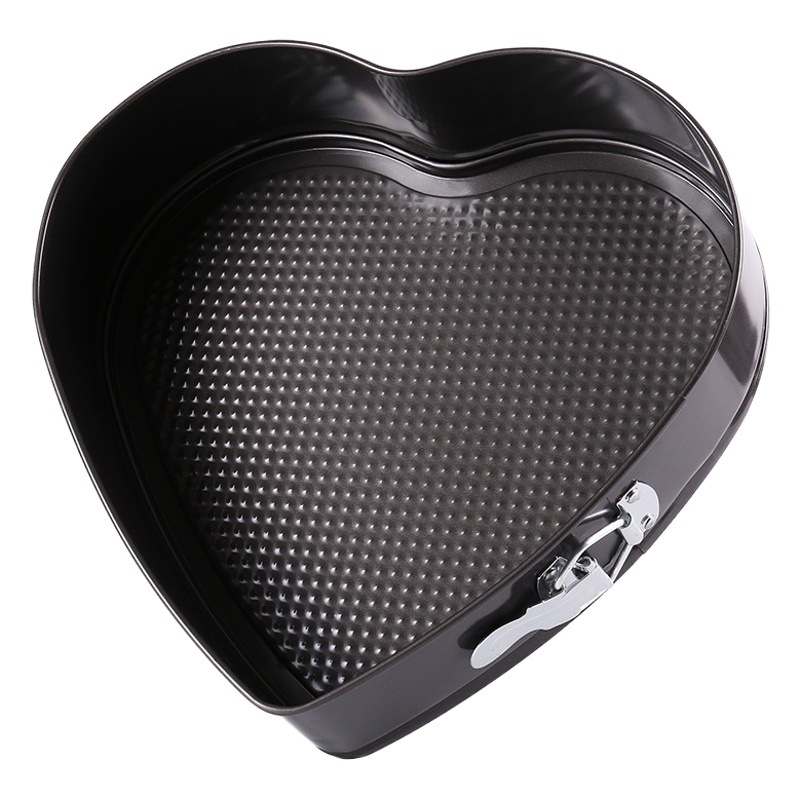 Non-Stick Heart-Shaped Lock Cake Mold Garden-Shaped Carbon Steel Buckle Cake Mold Mousse Baking Tools Cake Baking Pan
