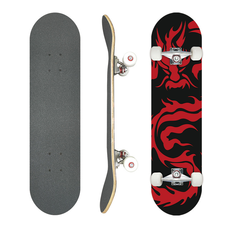 Picture of 31 inch skateboard professional adult street maple four-wheel beginner children double rocker concave skateboard