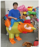 Picture of Halloween Costume Big Red Rooster Inflatable Suit Family Inflatable Costume Blue Rooster Inflatable Suit Performance Doll Suit