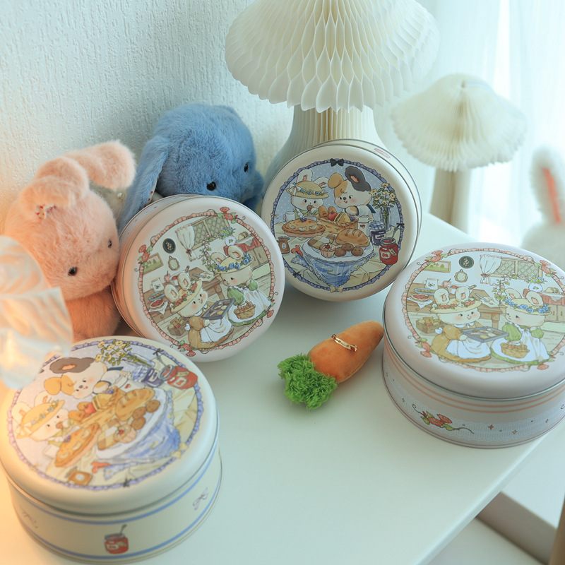Picture of Factory direct ins marble medium cookies candy round tinplate box packaging box candy box