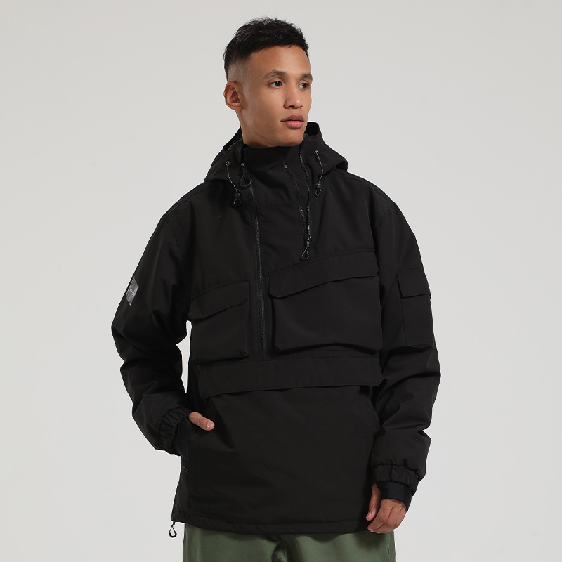 New Ski Clothing Women's Tops Single Board Double Board Outdoor Waterproof Warm American Snow Clothing Men's Multi-Flap Pocket Pants Couple Jacket