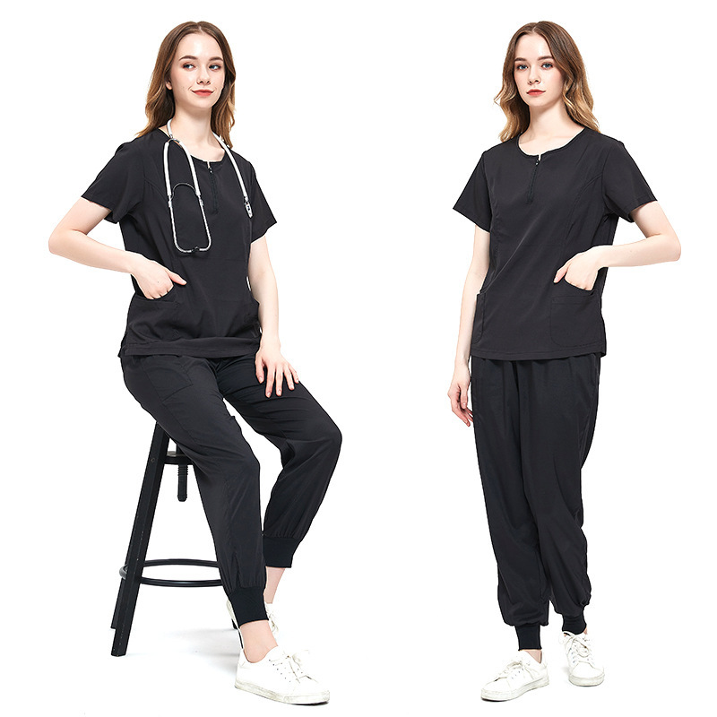 Picture of Cross-Border Dental Doctor Scrub Suit Operating Room Split Nursing Workwear Elastic Quick-Drying Nurse Scrub Suit Wholesale