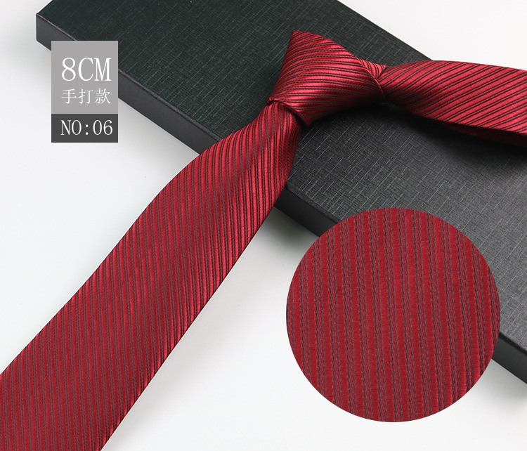 Picture of Men's Tie Business Shirt Stripesd Security Professional Formal Wear Wholesale Plus Logo Manufacturer 8cm Hand-Made