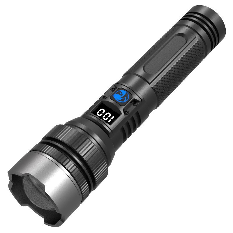 Picture of Cross-border new flashlight ultra-bright long-range high-power white laser digital emergency light rechargeable outdoor flashlight