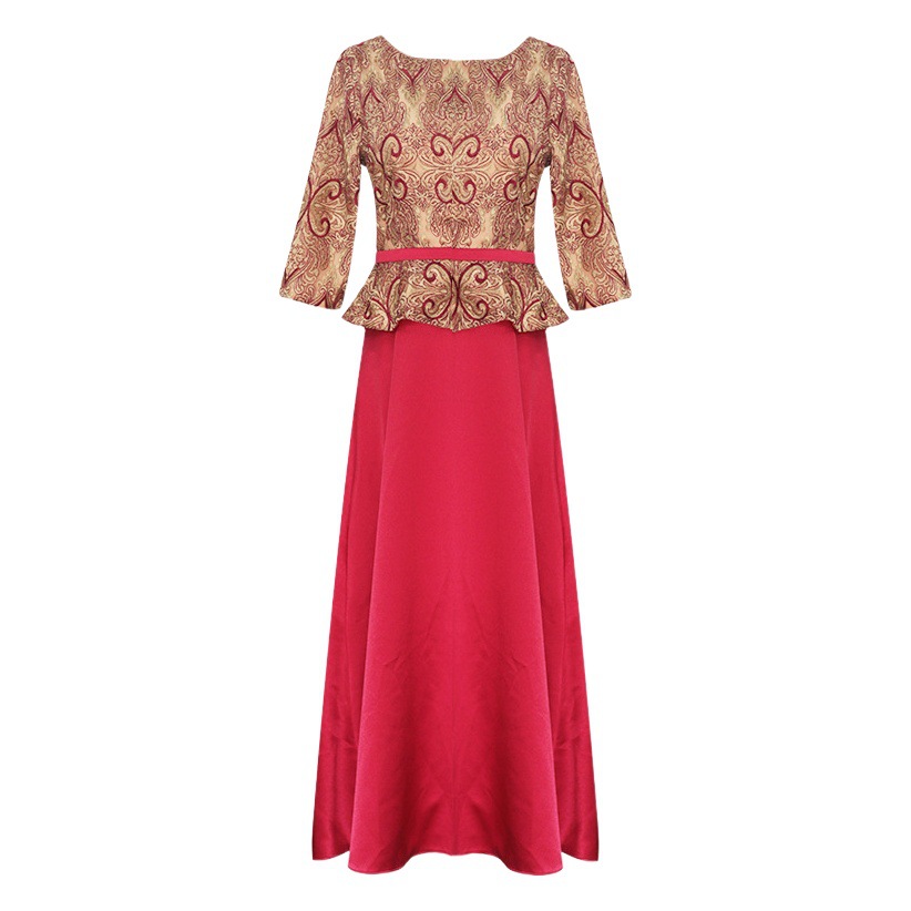 Plus size brand evening dress Spring and Autumn New Xi mother-in-law wedding banquet dress wedding daughter Wedding Toast dress Sisters Group dress