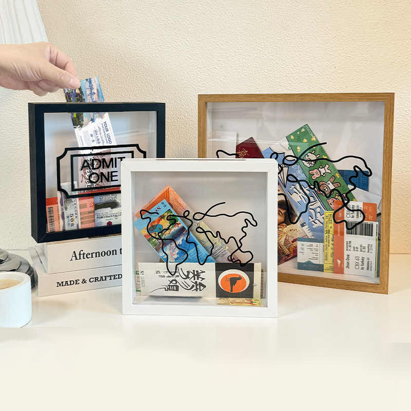 Concert Ticket Storage Stub Photo Frame 8inch Travel Map Airline Ticket Movie Ticket Collection Frame Cross-Border Hot Model Pmm
