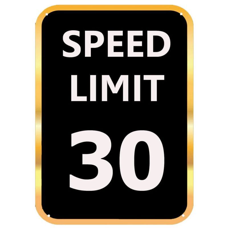 Picture of Retro No Speed Limit Sign Poster American Iron Painting Cross-Border Best-Selling Bar Cafe Wall Decoration