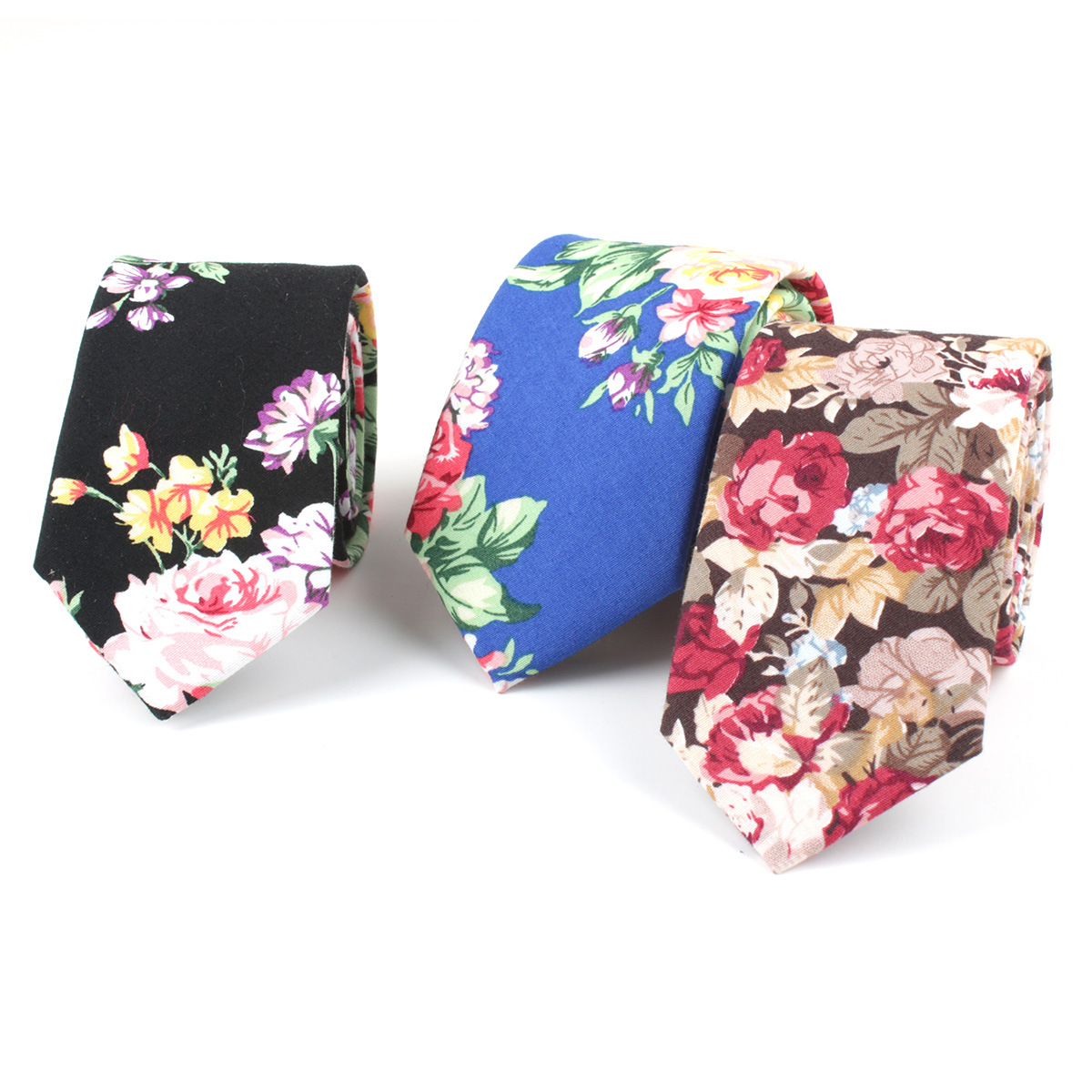 Picture of Cotton tie men's printed fashion casual flower cotton narrow tie AliExpress tie cross-border e-commerce supplier