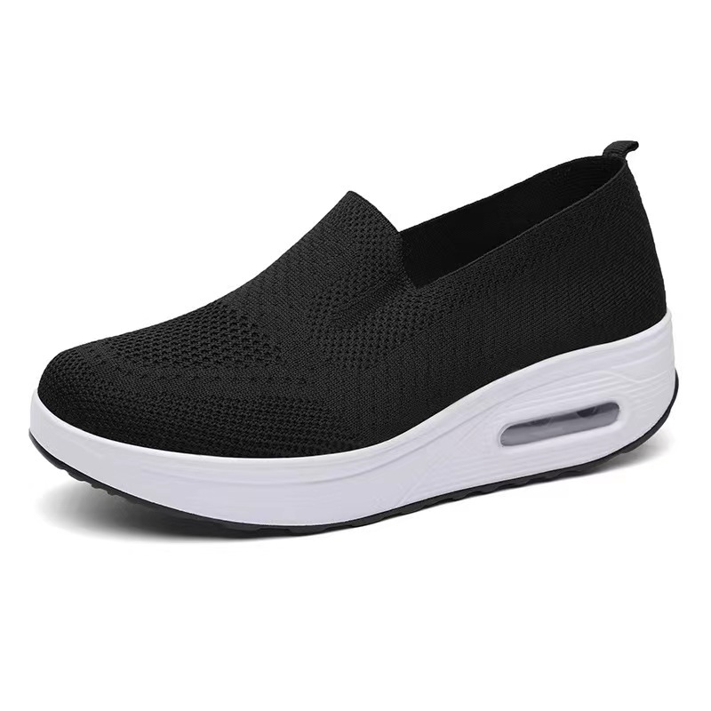 Picture of sneaker Women's Cross-border Foreign Trade 2025 New Thick-soled Air Cushion Casual Shoes Mesh Slip-on Heightened Walking Shoes for Women