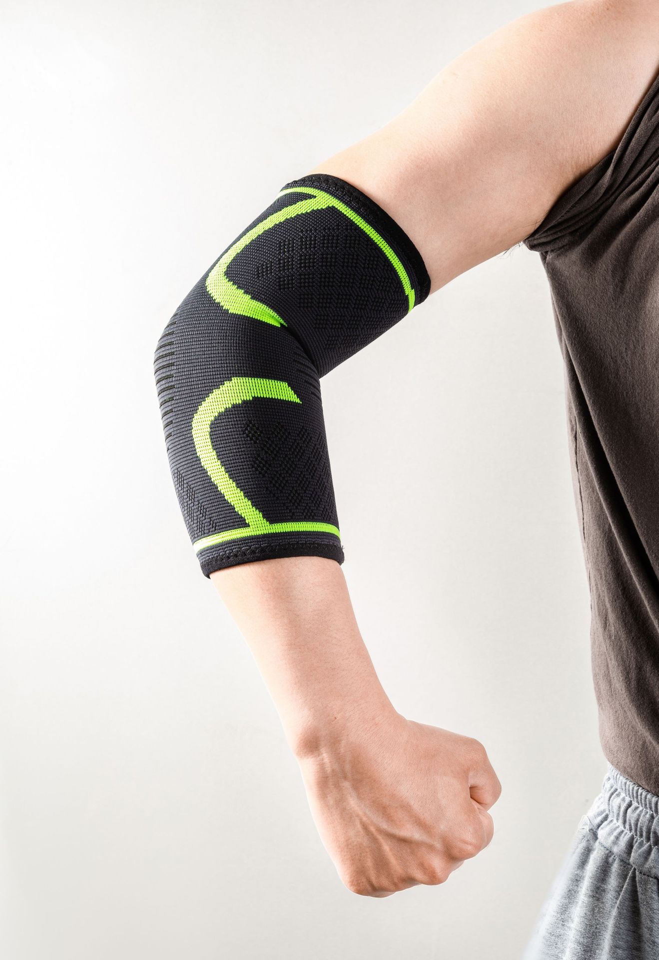 Picture of Outdoor sports elbow pads lengthened breathable nylon warm pressurized non-slip basketball running fitness sports elbow pads