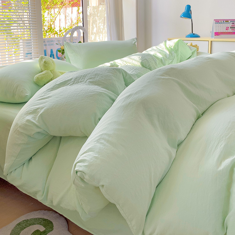 Picture of 2025 New Four-Season Universal Student Dormitory Three-Piece Bed Set Bed Bed Sheets Quilt Cover Nantong Home Textiles