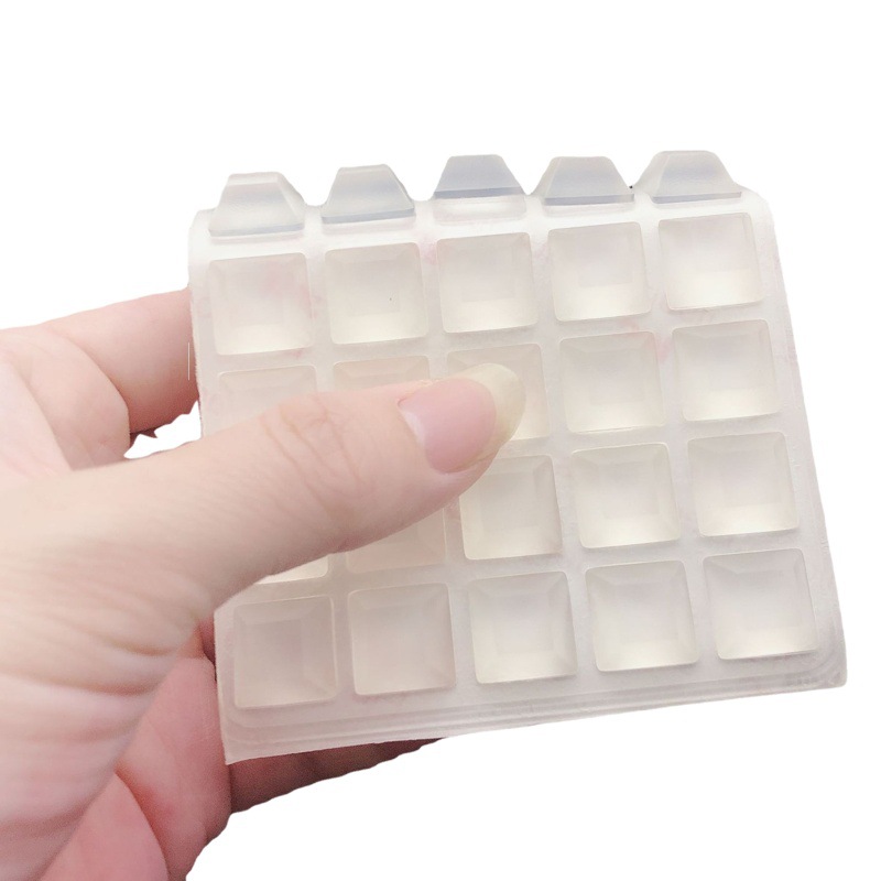 Trapezoidal foot pad anti-collision rubber particle cushion thickened non-slip anti-collision transparent anti-collision particle XT13036 silicone foot pad