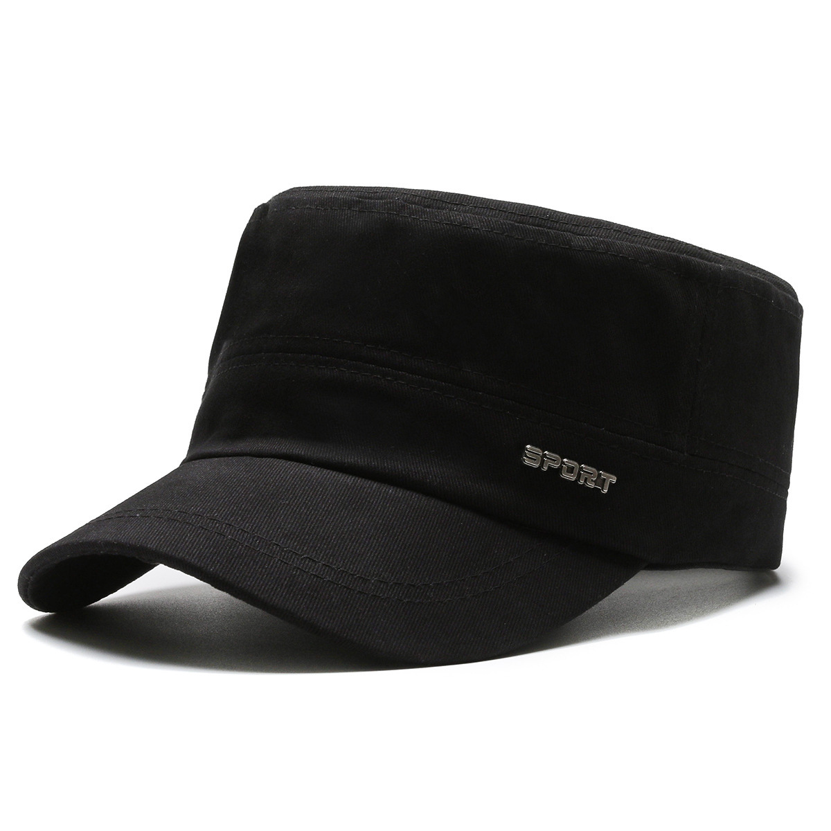 Picture of Four Seasons New Style Hat Men's Casual Twill Cotton Flat Cap Simple Flat Cap Elegant Sunshade Baseball Cap