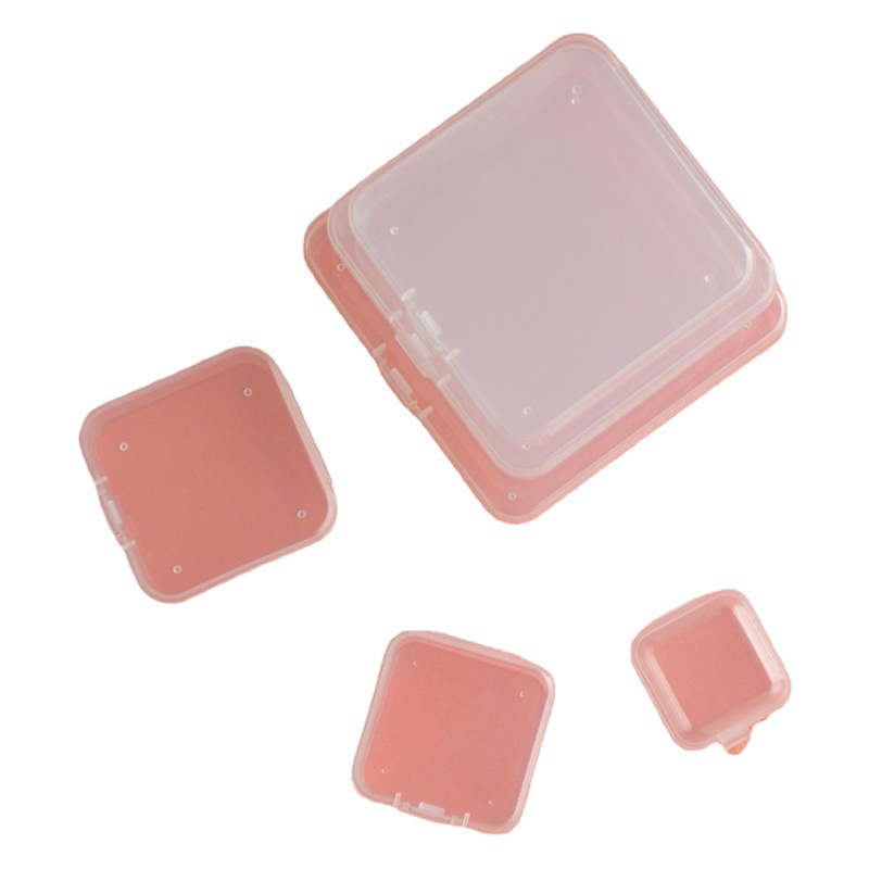 Transparent small square box with lid tool box nail wear plastic box toy jewelry cross-border foreign trade packaging box