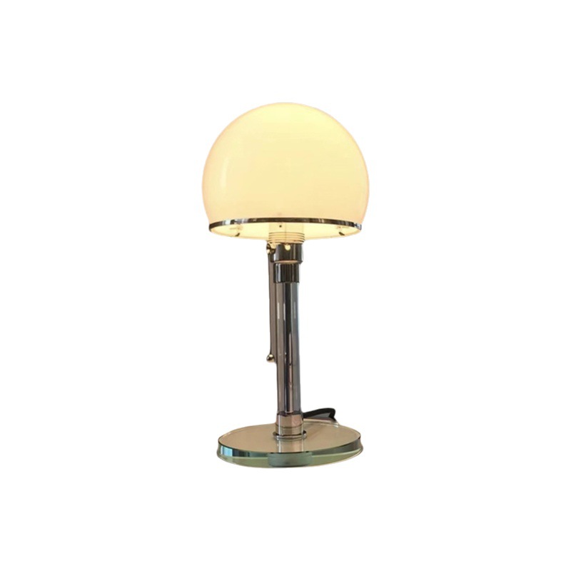 Cross-Border Scandinavian Danish Medieval Style Glass Table Lamp Desk Bedside Night Light Bedroom Led Reading Table Lamp Bauhaus