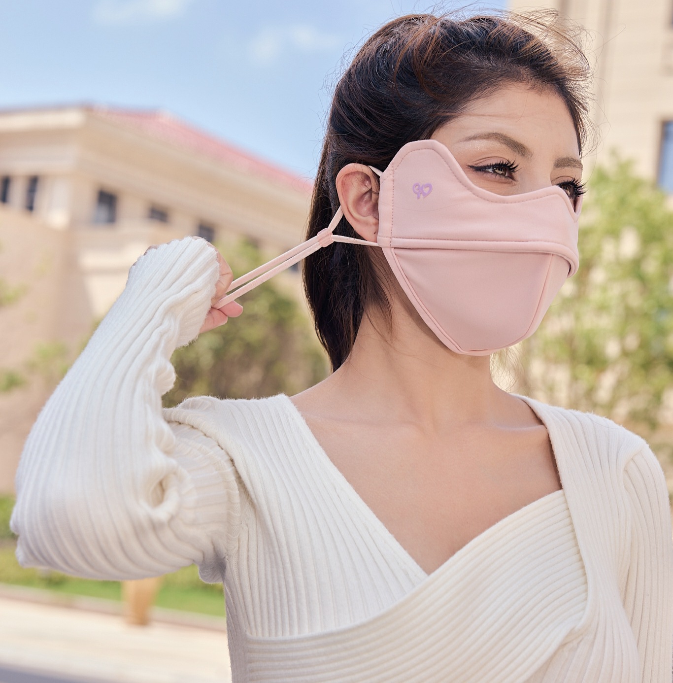 Picture of Winter fleece-lined Warm Mask Men's and Women's Hyaluronic Acid 7A Antibacterial UV2000 Thickened Windproof Cold Sunscreen Mask