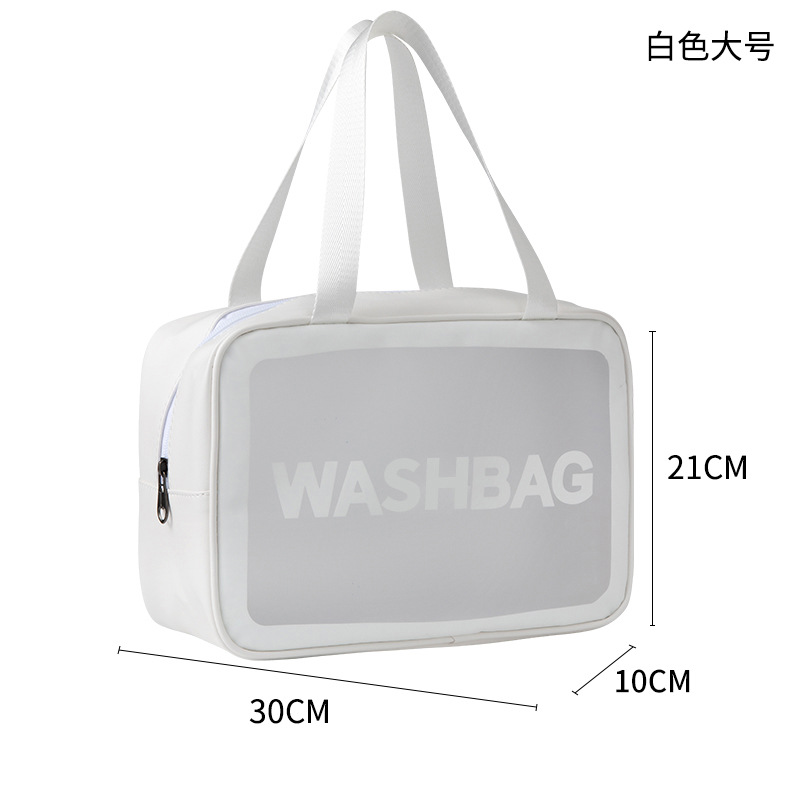 Picture of Waterproof Wash Bag Large Capacity Travel Cosmetic Storage Bag High-grade Sense Portable Transparent PVC Wash Bag for Women