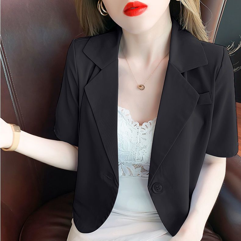 Picture of 2023 New Design Sense Short-sleeved Small Suit Jacket Women's Summer Thin Fashionable Casual All-match Suit Short Top