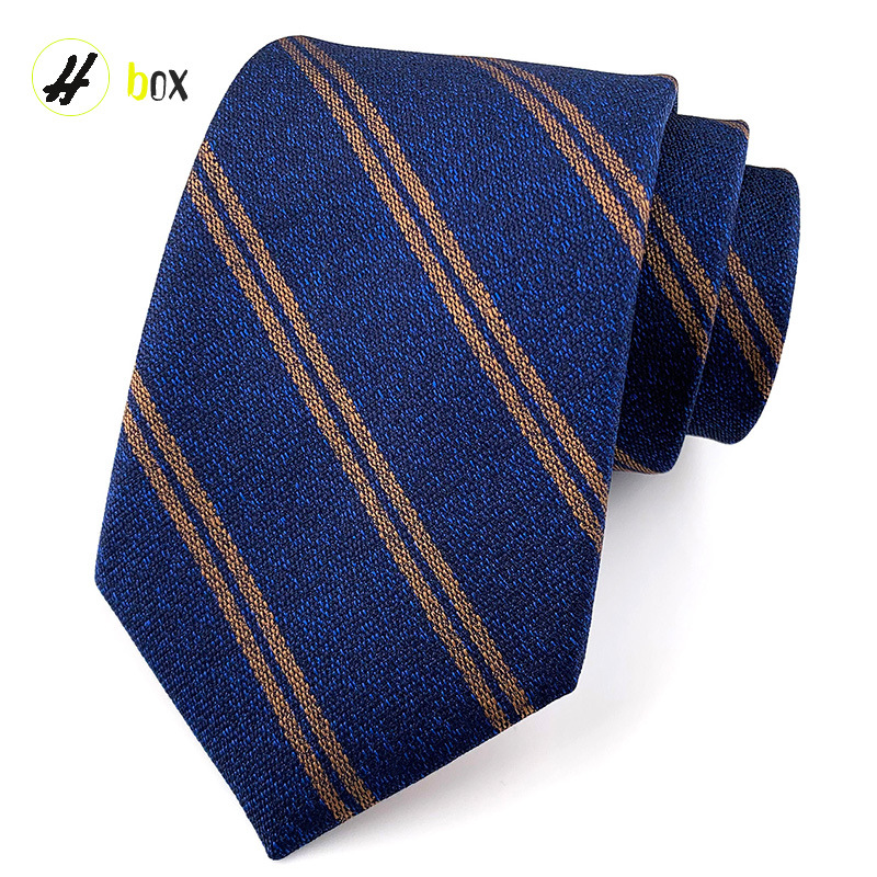 Picture of 8cm hand tie polyester yarn-dyed men's formal wear striped professional business suit accessories manufacturers in stock wholesale