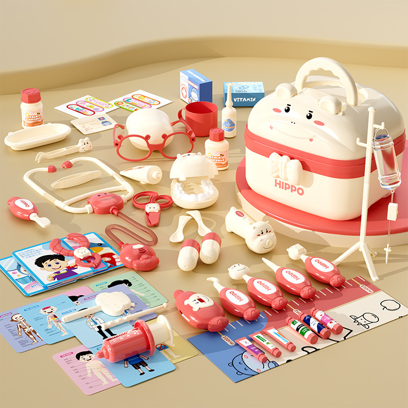 Picture of Children play small doctor toy suit boys and girls simulation play house injection medical kit to see a doctor baby gift