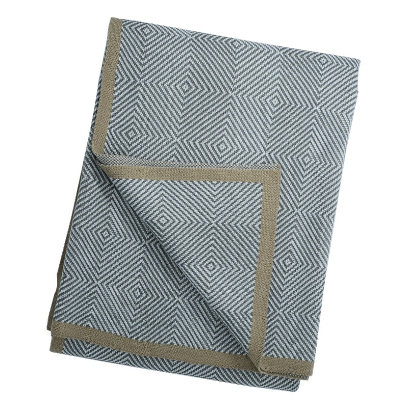 Nordic style knitted thread blanket sofa decoration casual wool blanket gray new postage a generation of in stock cross-border