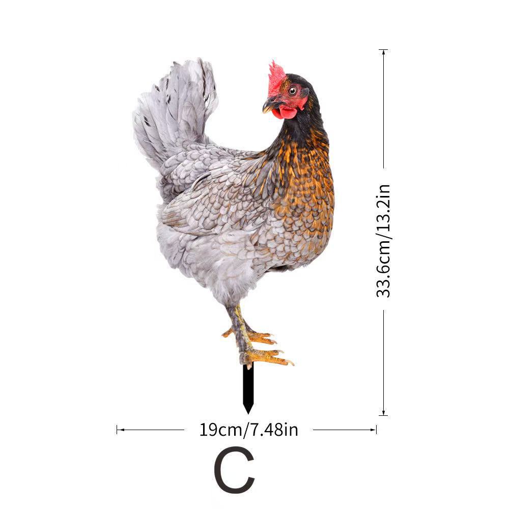 Picture of Three-Dimensional Courtyard Rooster Acrylic Mirror Yardart Garden Outdoor Decoration Ornaments Creative Courtyard Ornaments