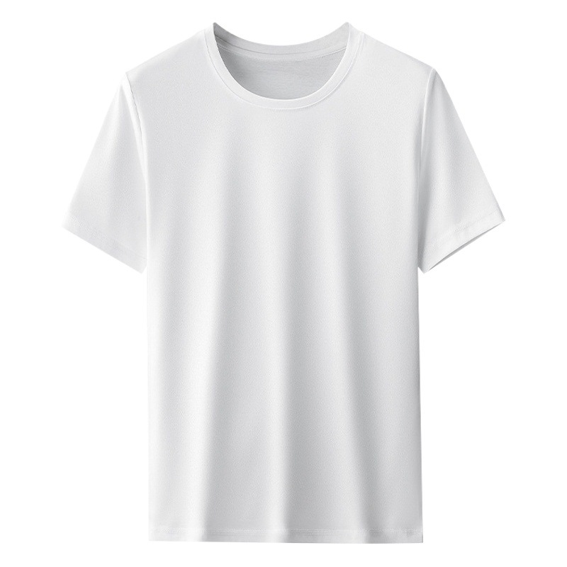 High-Bottom Pima Cotton Round Neck Pure Cotton Short-Sleeved Women's T-Shirt Ice Silk Light with White Half-Sleeved T-Shirt Bottoming Shirt