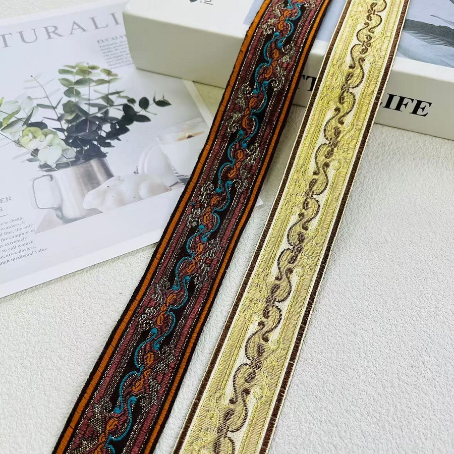 Curtain lace webbing hotel bedding webbing home clothing accessories SH-3208 width 3.7CM