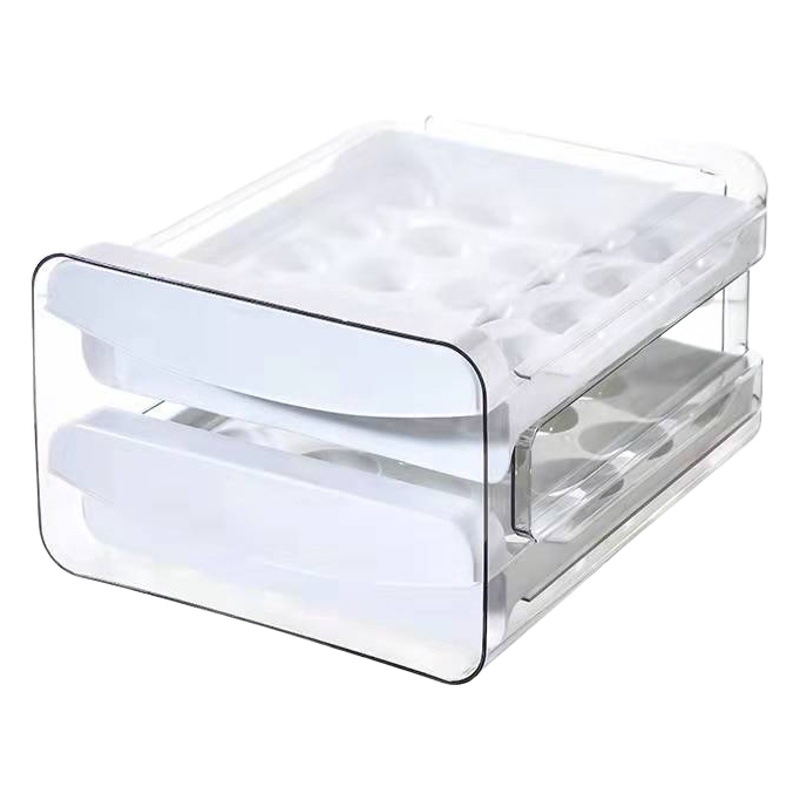Refrigerator Egg Storage Preservation Box Drawer 40-grid Household Double-layer Egg Holer Kitchen Stackable Egg Rack