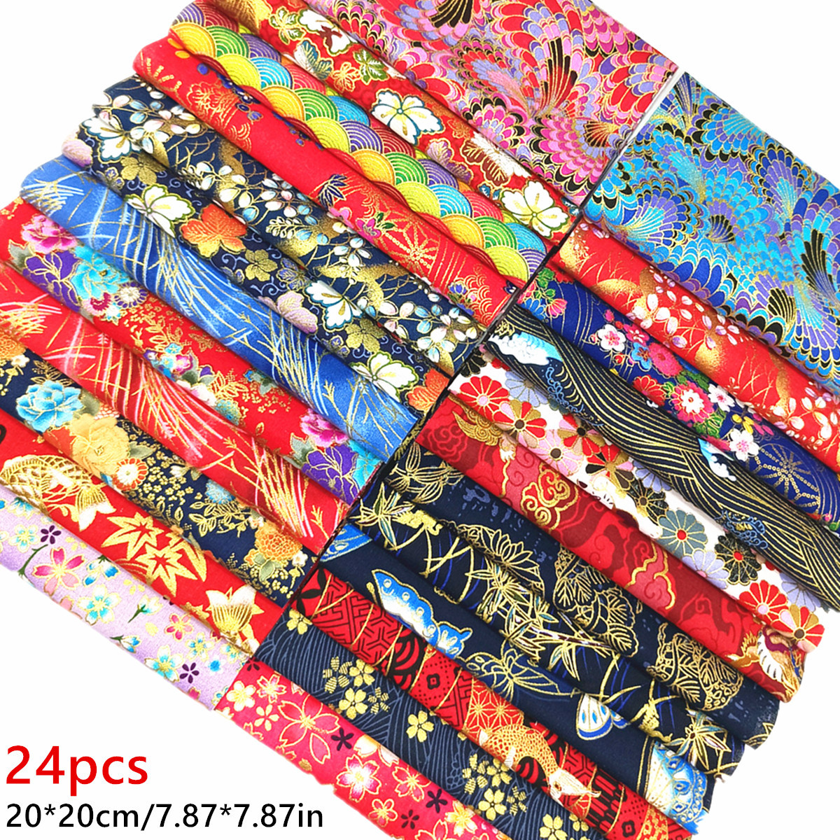 Picture of Pure cotton cotton bronzing cloth group Japanese style DIY handmade baby clothes fabric handmade teaching cloth set
