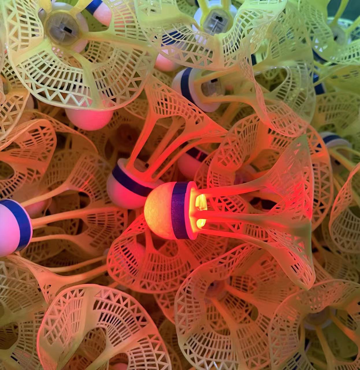 Picture of Luminous Windproof Cut Out Luminous Badminton Ball, Super Durable and Unbreakable, Outdoor Bright Plastic Nylon Ball with Light, Windproof