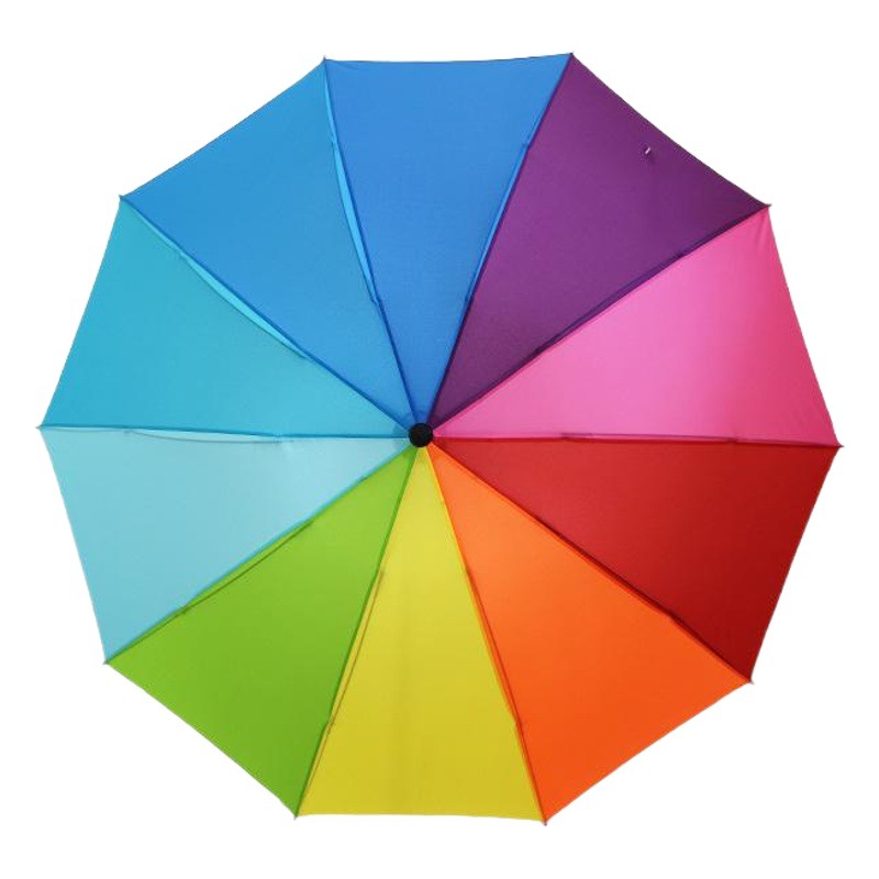 Tiannv umbrella10 bone creative three folding rainbow umbrella manufacturers wholesale umbrella custom logo advertising umbrella