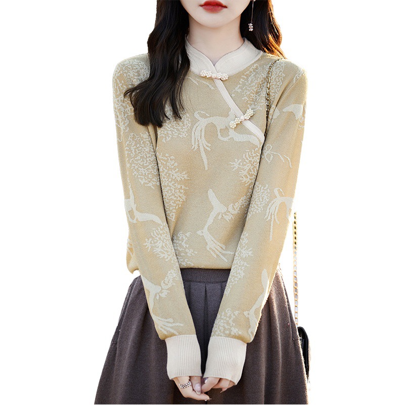 Hooded Striped Fine Wool Knitted Sweatshirt for Women, Spring and Autumn Thin Loose Color-Block Long Sleeve Hoodie, Age-Reducing Base Shirt