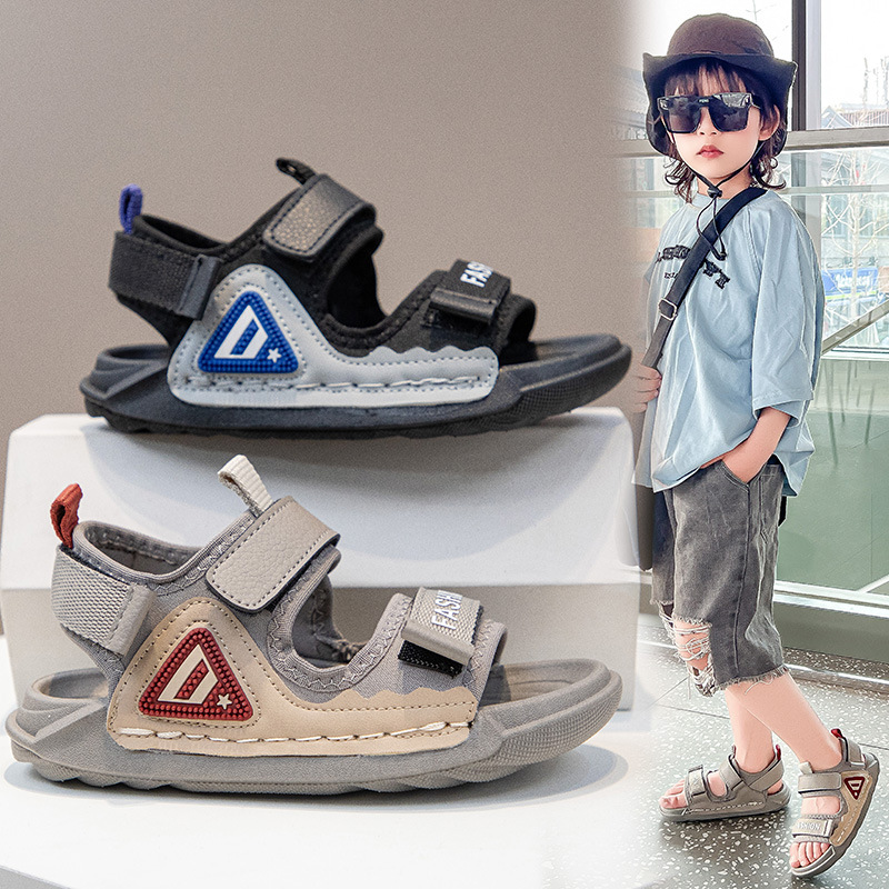Boys Sandals 2025 Summer New Children's Shoes Soft Sole Girls Big Kids Baby Boys Sports Beach Shoes