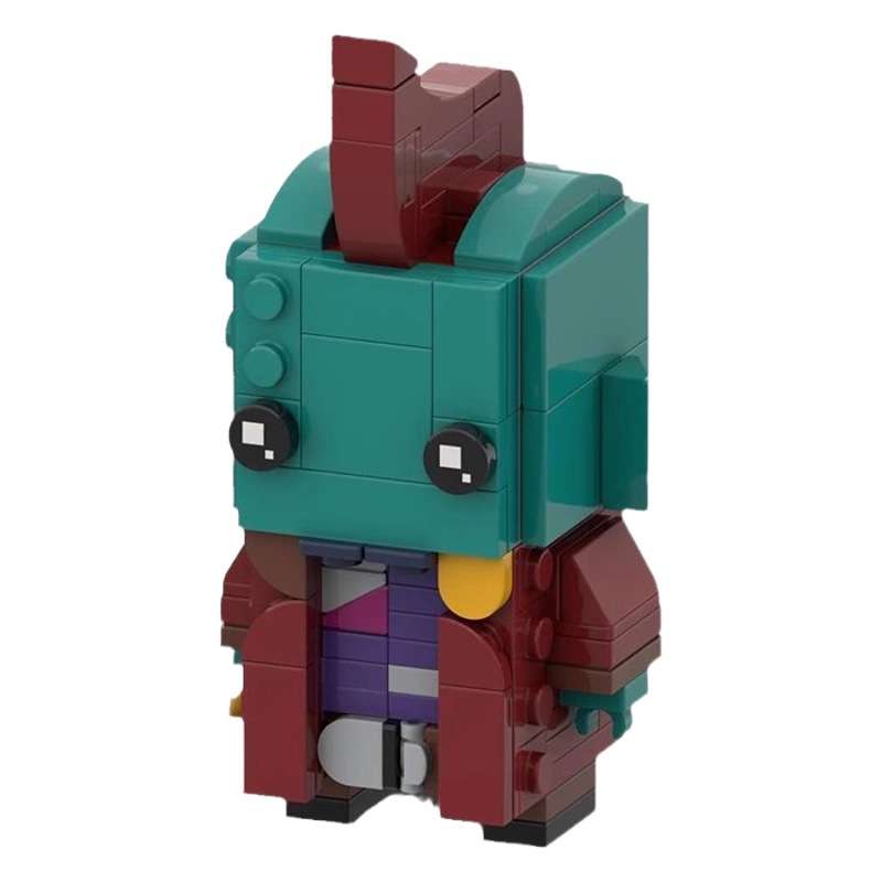 Compatible with Lego assembled domestic building blocks MOC manweiyong-mechanical fin square head brick model gift