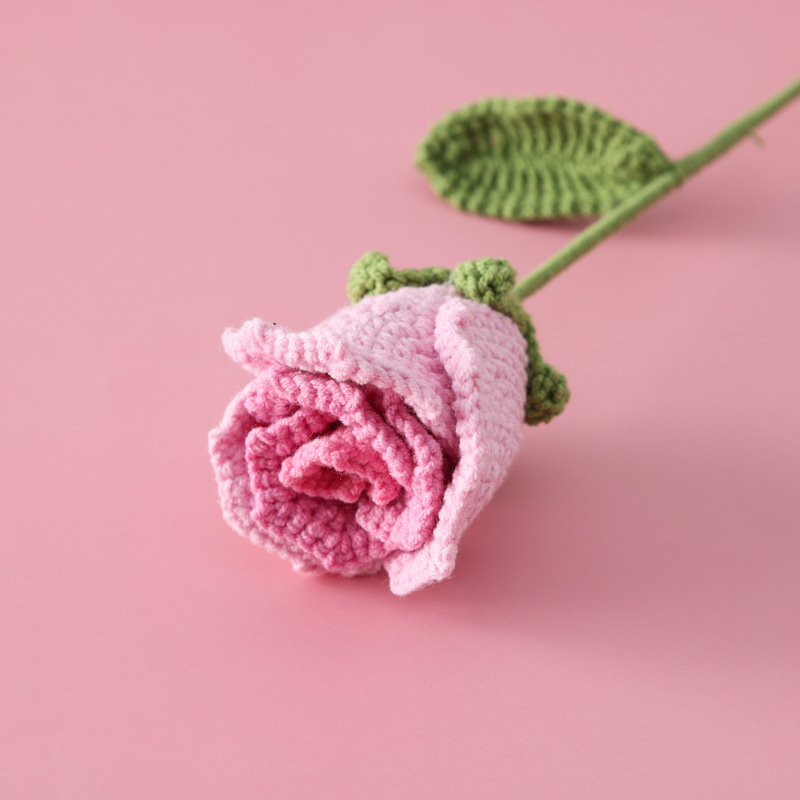Picture of Tanabata Festival Christmas New Arrival Handmade Crocheted Sheffield Line Small Wine Glass Rose Branches for Wife Lover