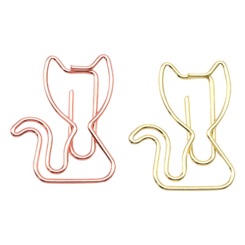 Cartoon animal paper clip special-shaped color cat paper clip creative metal bookmark factory wholesale cute pin