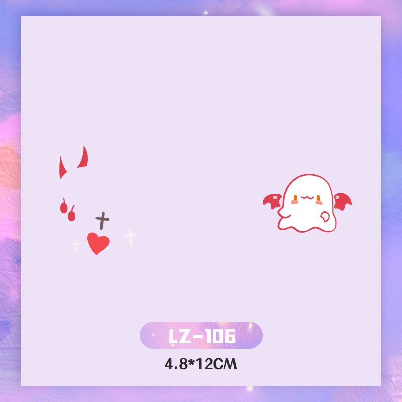 Picture of New Year's Day girl cute face makeup New year new year Creative face stickers love blush cute makeup stickers tattoo stickers