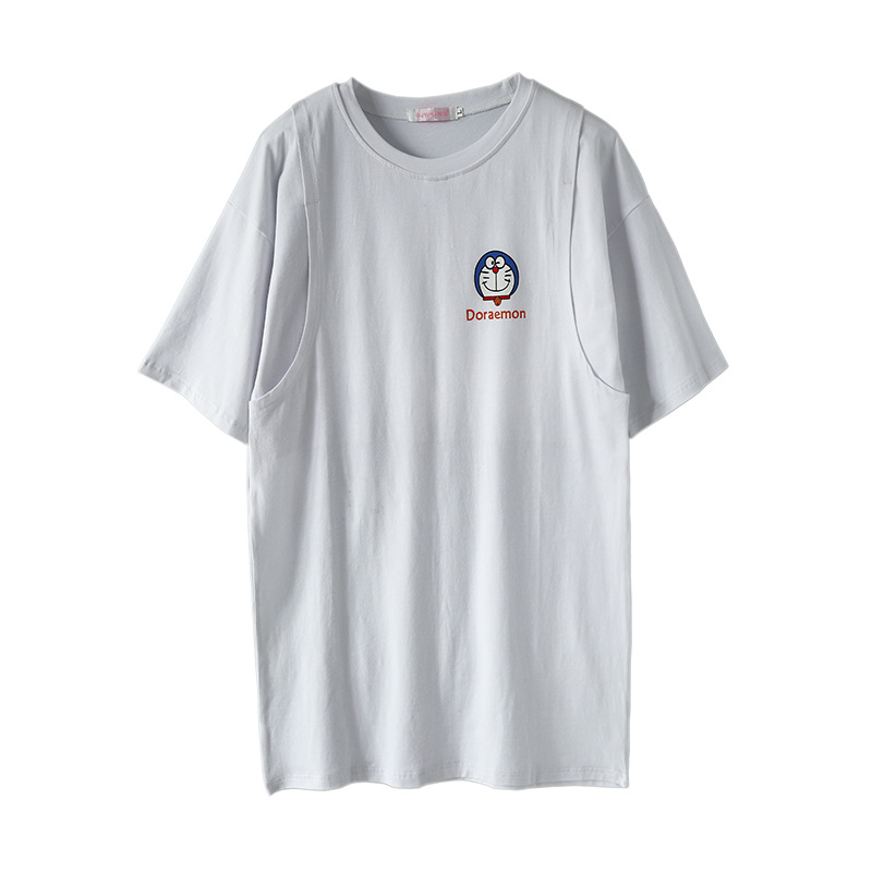 Picture of Maternity Clothing Nursing Clothes Summer Outer Wear Short-sleeved T-shirt Fashion Nursing Clothes Going Out Summer Casual Top Trendy Women